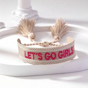Khaki Let’s Go Girls Woven Bracelet